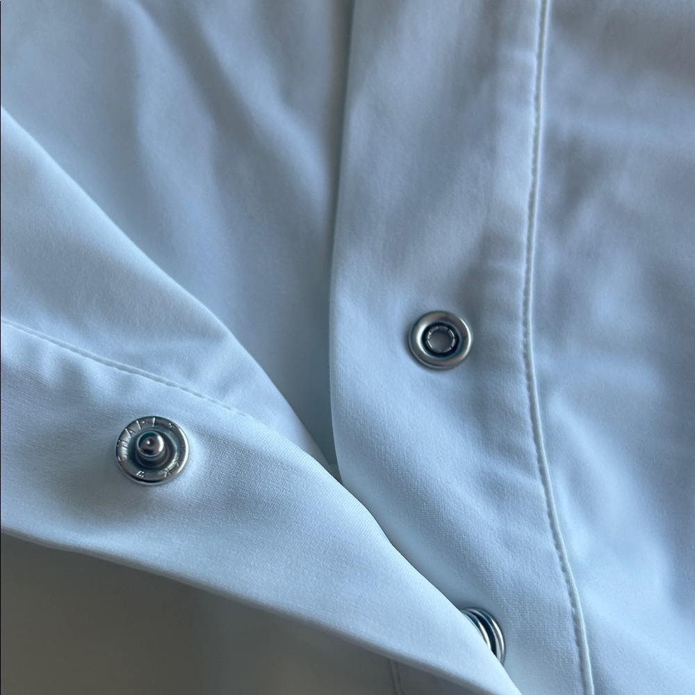 Aday White Button-Down Silk-Like Blouse - image 3